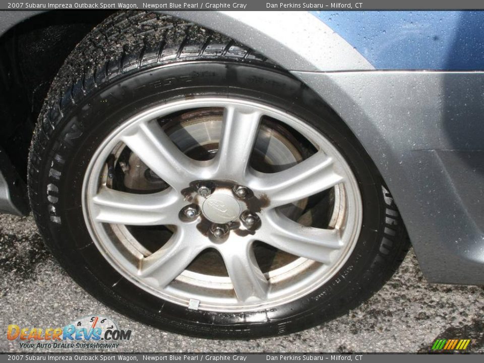 2007 Subaru Impreza Outback Sport Wagon Newport Blue Pearl / Graphite Gray Photo #18