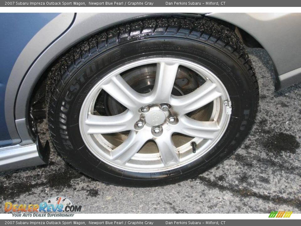 2007 Subaru Impreza Outback Sport Wagon Newport Blue Pearl / Graphite Gray Photo #20