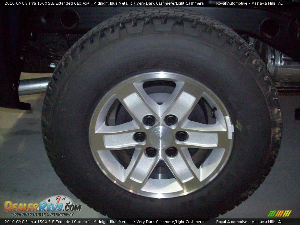 2010 GMC Sierra 1500 SLE Extended Cab 4x4 Midnight Blue Metallic / Very Dark Cashmere/Light Cashmere Photo #7
