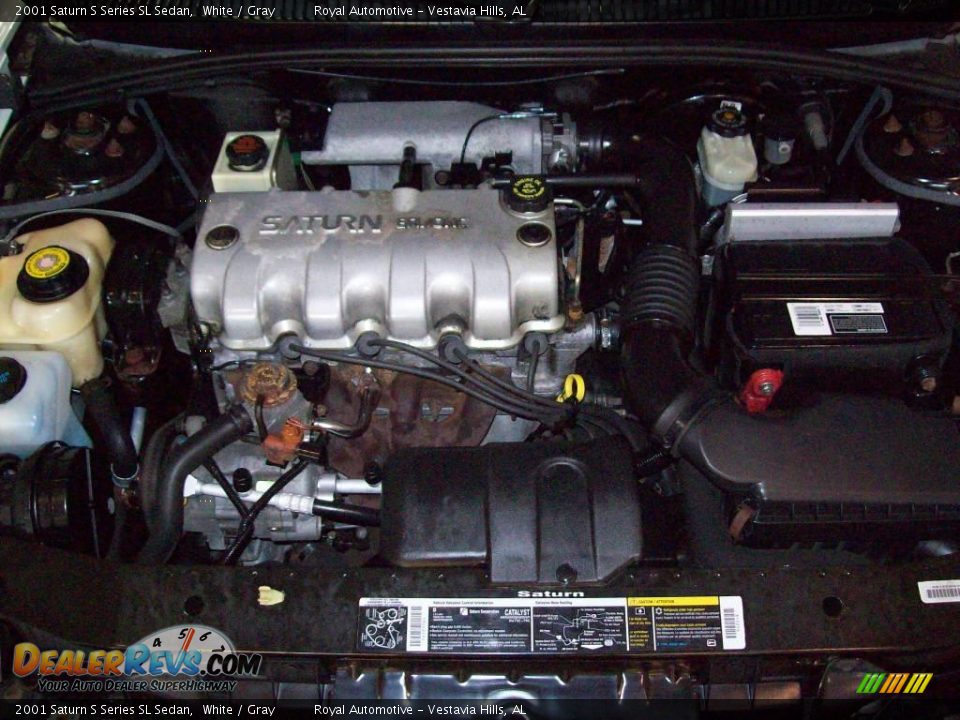 2001 Saturn S Series SL Sedan White / Gray Photo #28