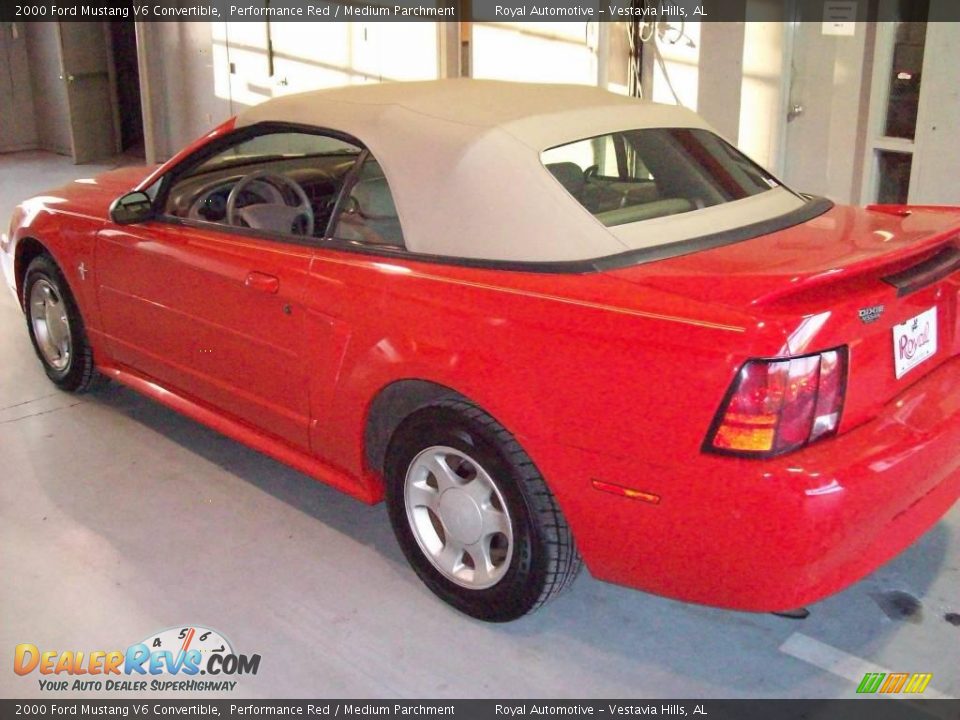2000 Ford Mustang V6 Convertible Performance Red / Medium Parchment Photo #4