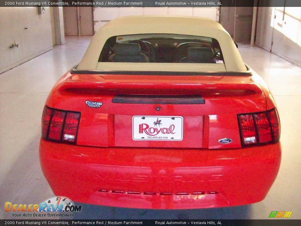 2000 Ford Mustang V6 Convertible Performance Red / Medium Parchment Photo #5