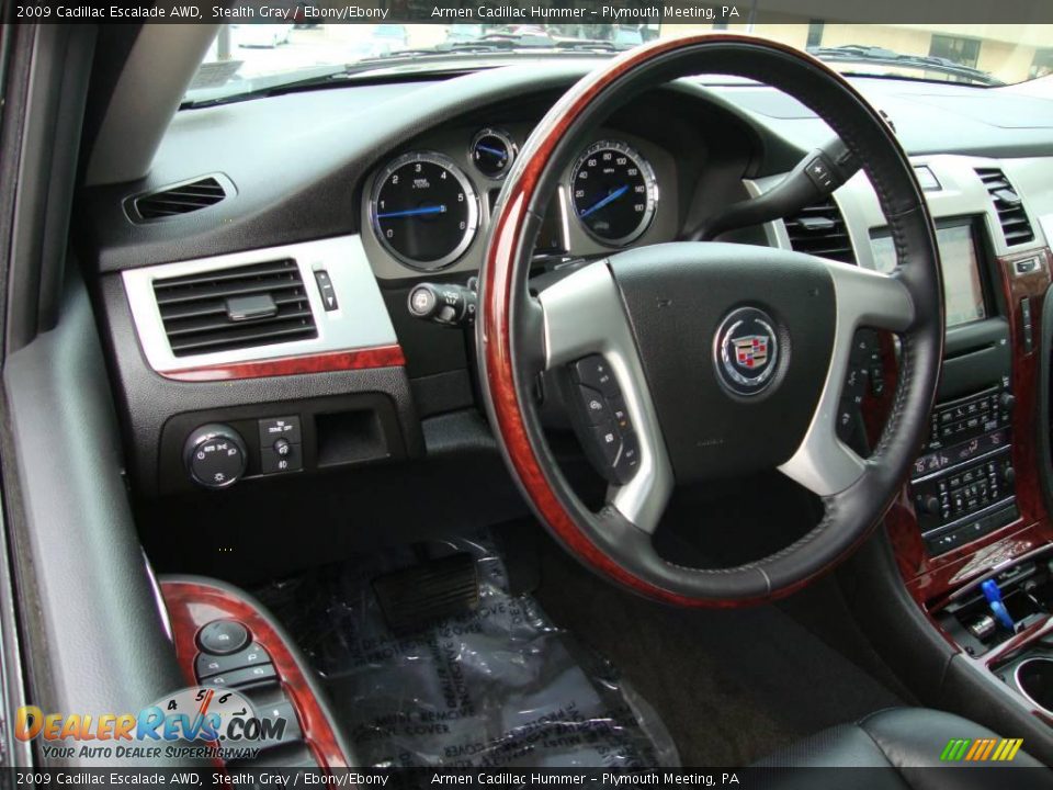 2009 Cadillac Escalade AWD Stealth Gray / Ebony/Ebony Photo #13