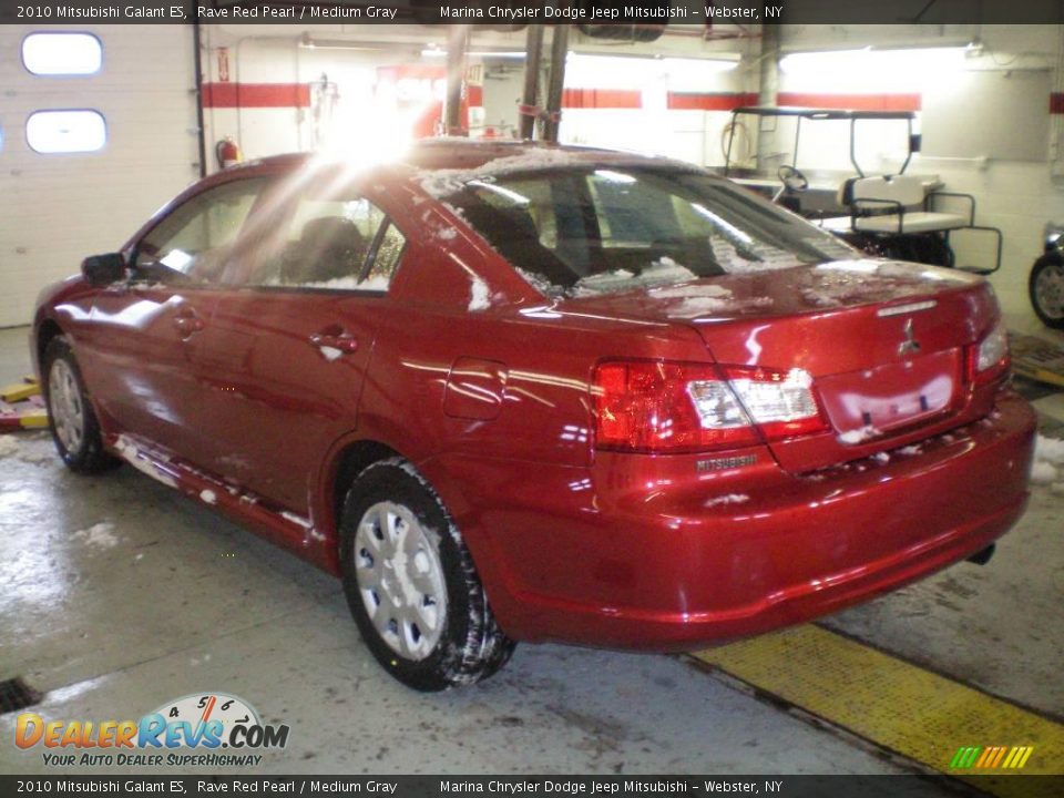 2010 Mitsubishi Galant ES Rave Red Pearl / Medium Gray Photo #7