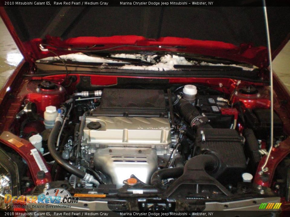 2010 Mitsubishi Galant ES Rave Red Pearl / Medium Gray Photo #14