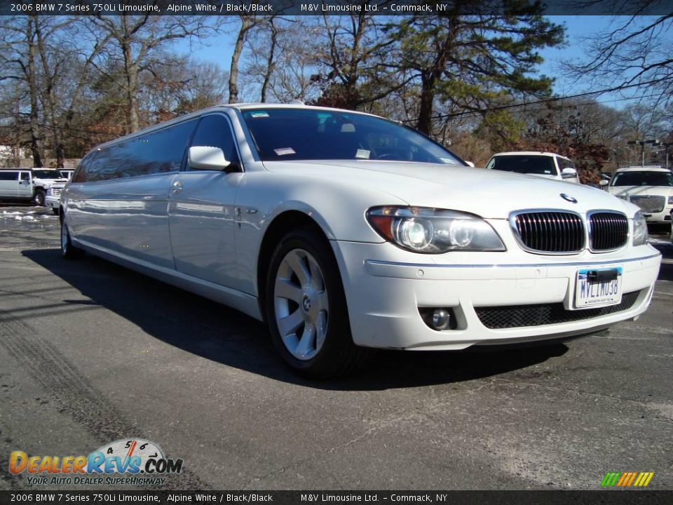 2006 BMW 7 Series 750Li Limousine Alpine White / Black/Black Photo #2