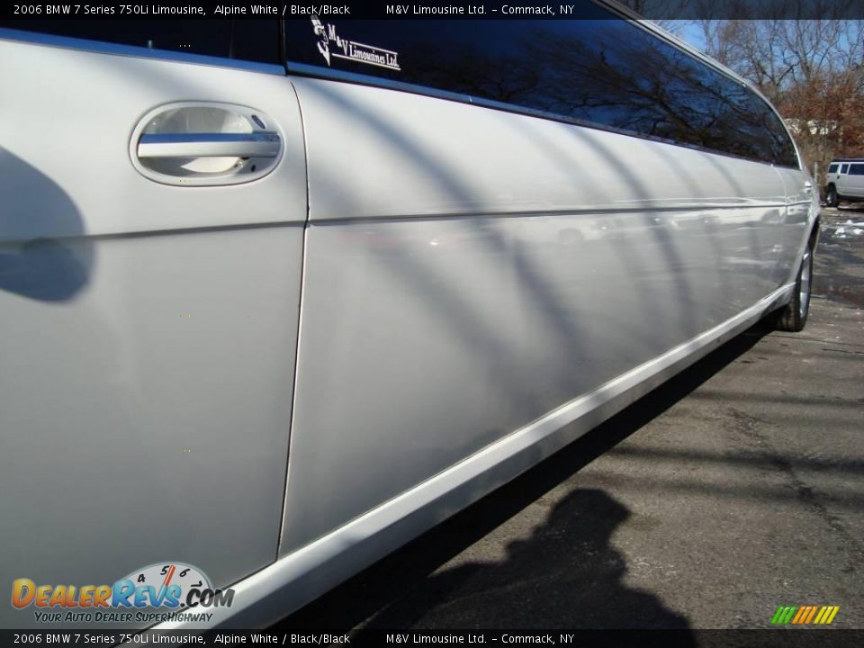 2006 BMW 7 Series 750Li Limousine Alpine White / Black/Black Photo #7