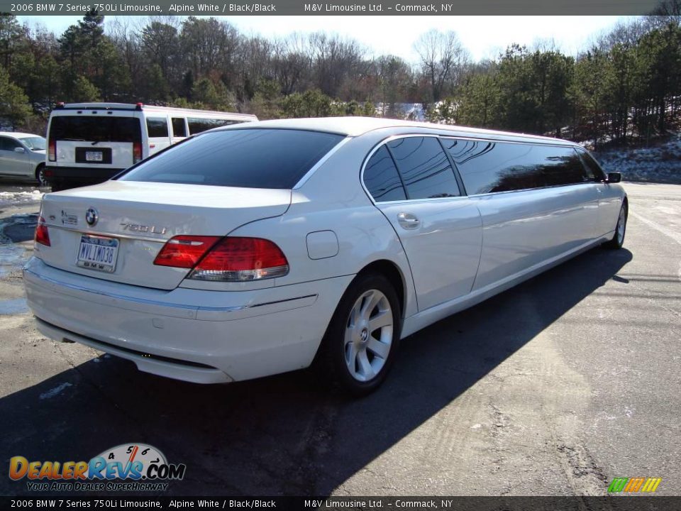 2006 BMW 7 Series 750Li Limousine Alpine White / Black/Black Photo #14