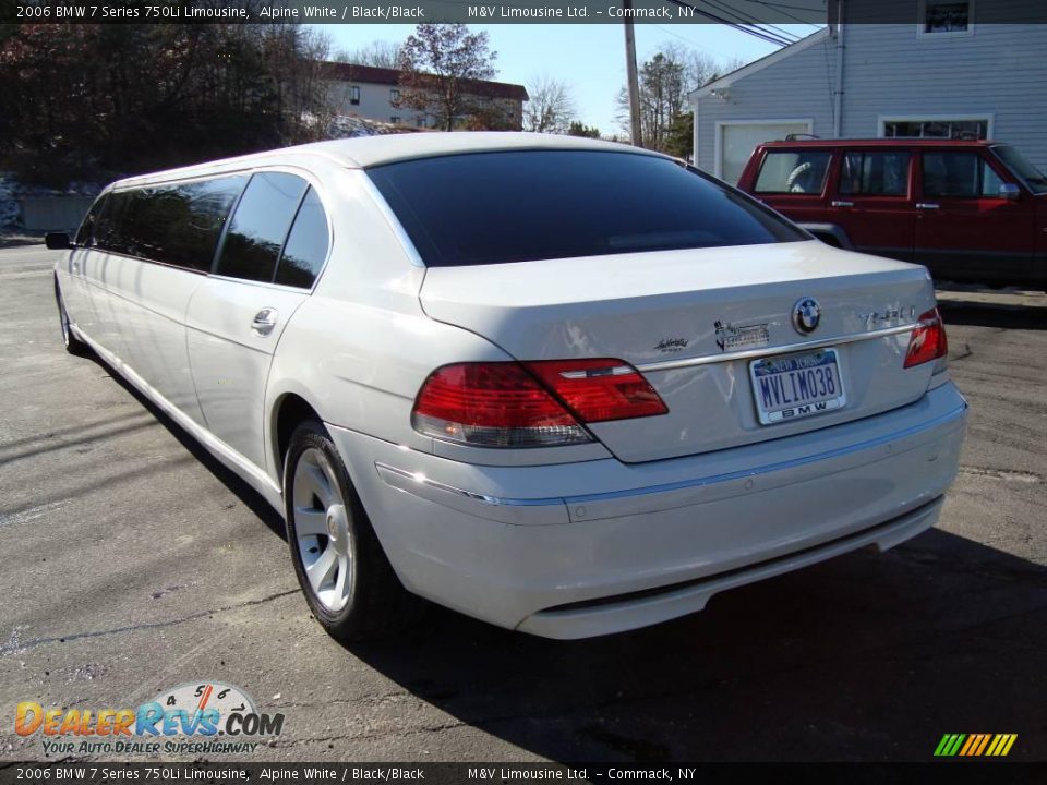 2006 BMW 7 Series 750Li Limousine Alpine White / Black/Black Photo #15