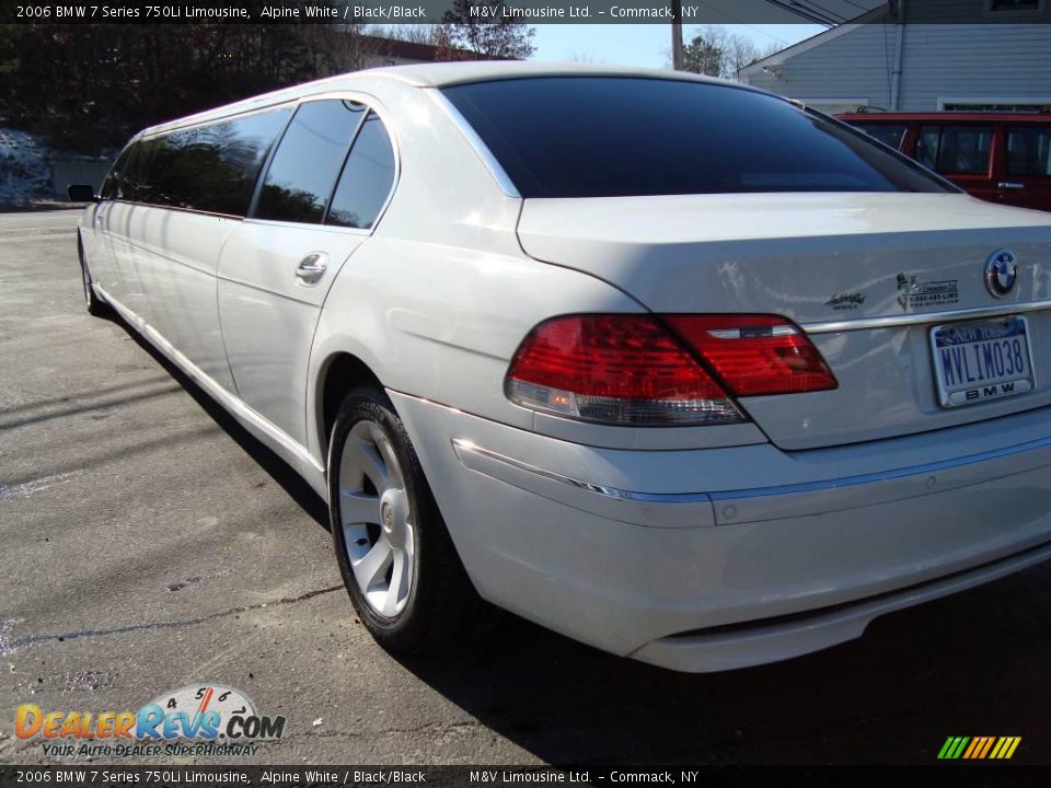2006 BMW 7 Series 750Li Limousine Alpine White / Black/Black Photo #16