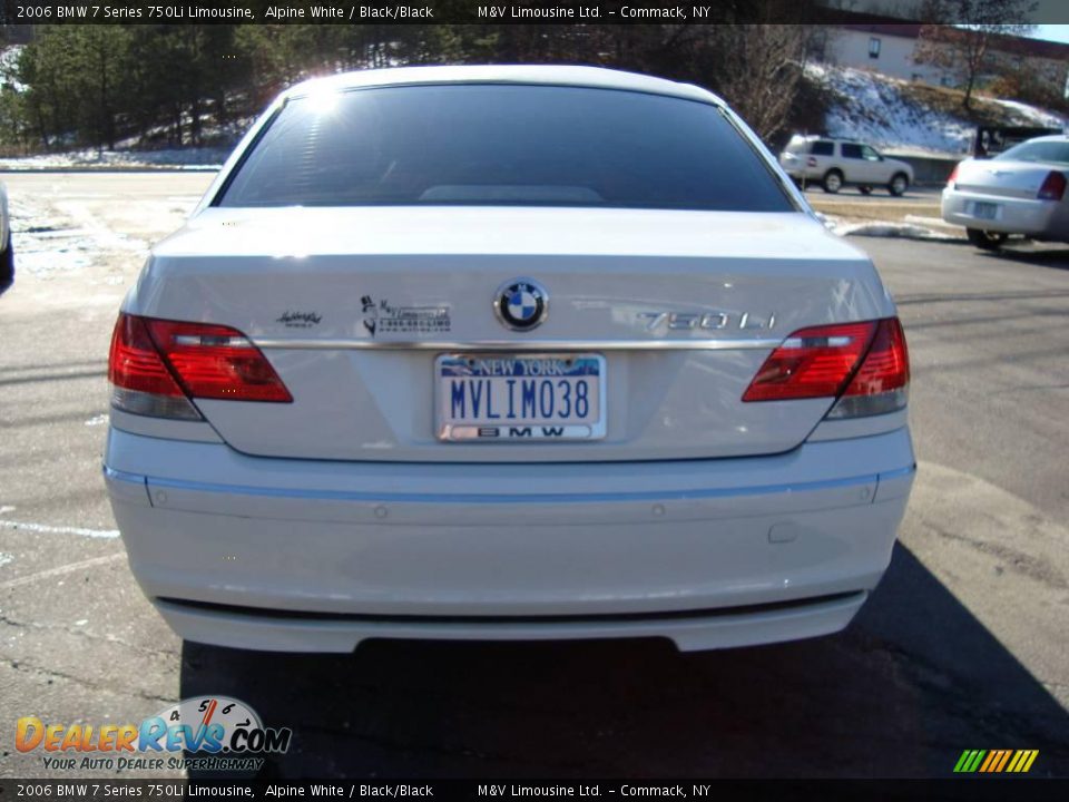 2006 BMW 7 Series 750Li Limousine Alpine White / Black/Black Photo #19