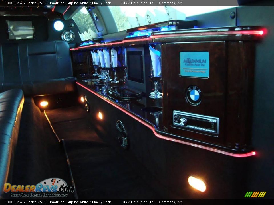 2006 BMW 7 Series 750Li Limousine Alpine White / Black/Black Photo #23