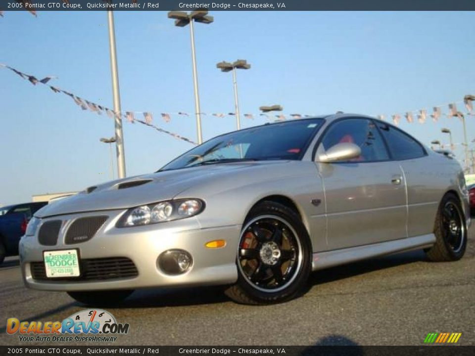 2005 Pontiac GTO Coupe Quicksilver Metallic / Red Photo #1