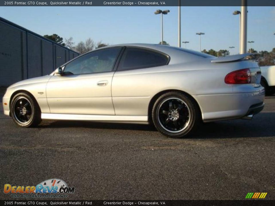 2005 Pontiac GTO Coupe Quicksilver Metallic / Red Photo #3