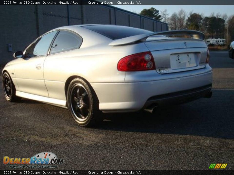 2005 Pontiac GTO Coupe Quicksilver Metallic / Red Photo #4