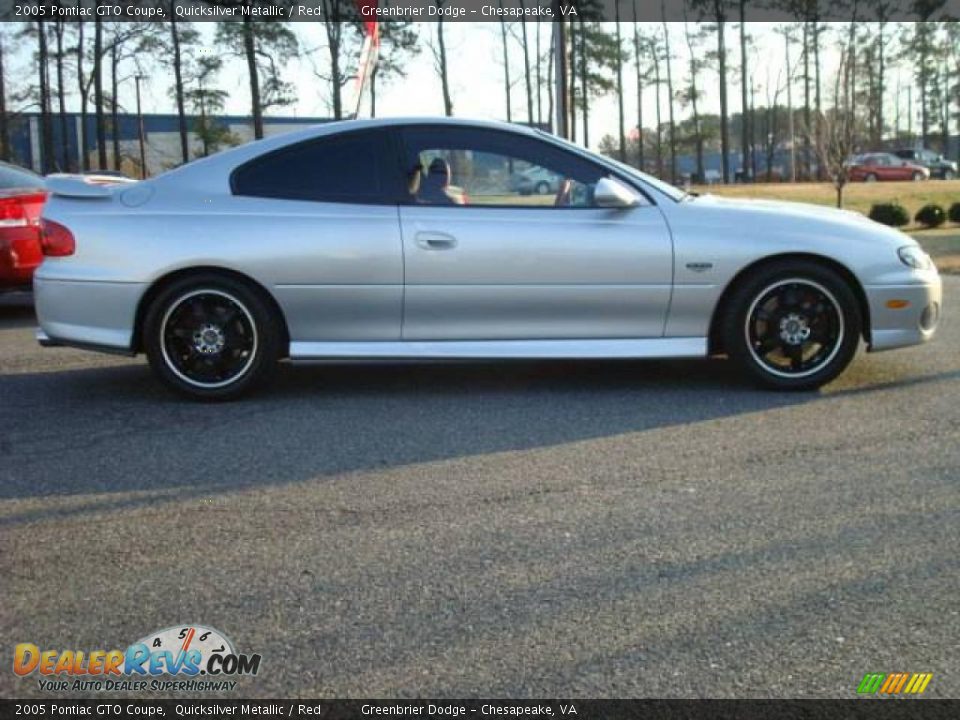 2005 Pontiac GTO Coupe Quicksilver Metallic / Red Photo #5
