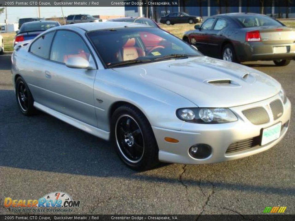 2005 Pontiac GTO Coupe Quicksilver Metallic / Red Photo #6