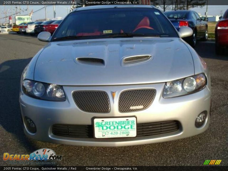 2005 Pontiac GTO Coupe Quicksilver Metallic / Red Photo #7