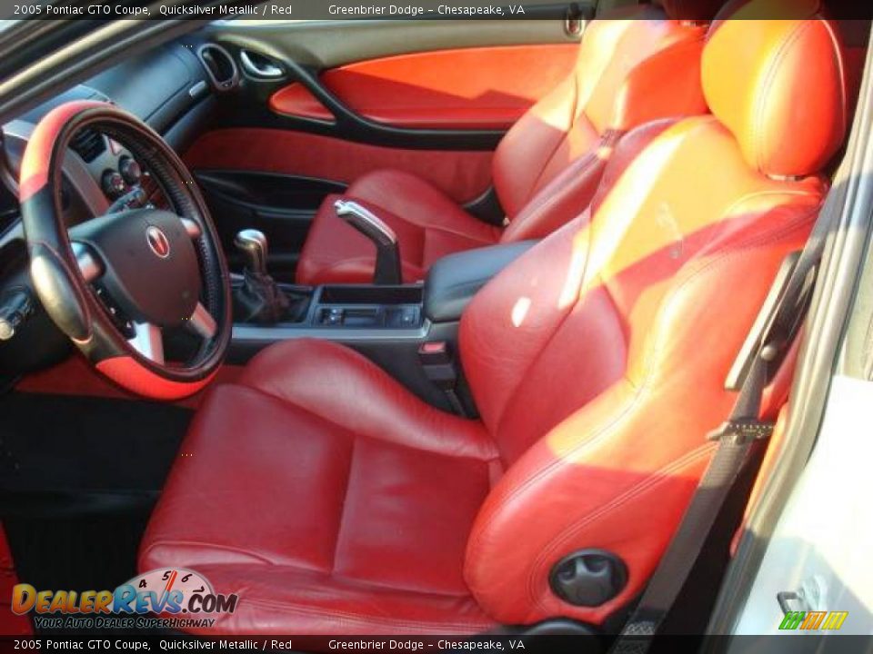 2005 Pontiac GTO Coupe Quicksilver Metallic / Red Photo #8