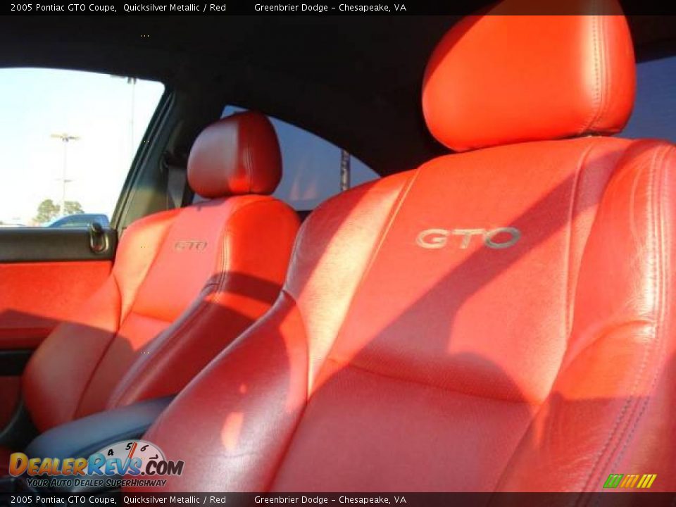 2005 Pontiac GTO Coupe Quicksilver Metallic / Red Photo #9