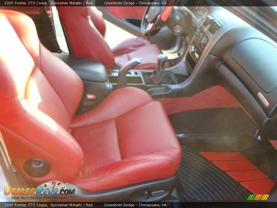2005 Pontiac GTO Coupe Quicksilver Metallic / Red Photo #14