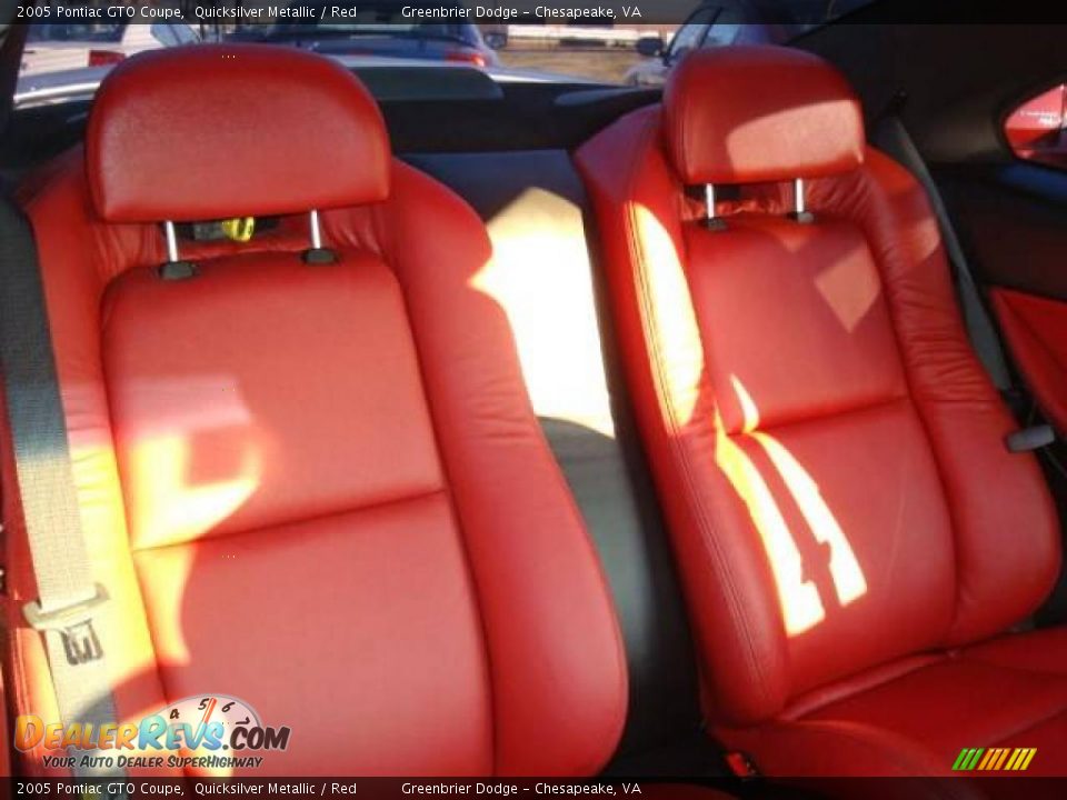 2005 Pontiac GTO Coupe Quicksilver Metallic / Red Photo #16