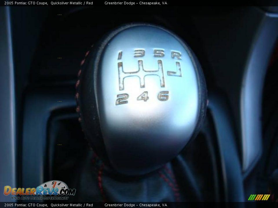2005 Pontiac GTO Coupe Quicksilver Metallic / Red Photo #25