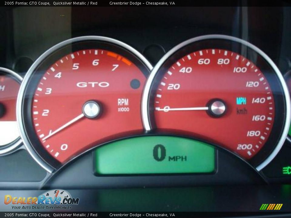 2005 Pontiac GTO Coupe Quicksilver Metallic / Red Photo #27