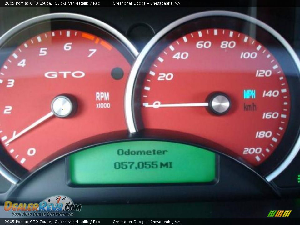 2005 Pontiac GTO Coupe Quicksilver Metallic / Red Photo #28