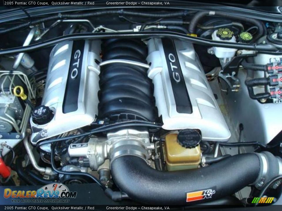 2005 Pontiac GTO Coupe Quicksilver Metallic / Red Photo #32