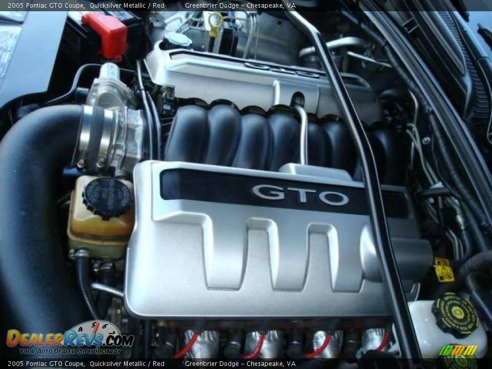 2005 Pontiac GTO Coupe Quicksilver Metallic / Red Photo #33