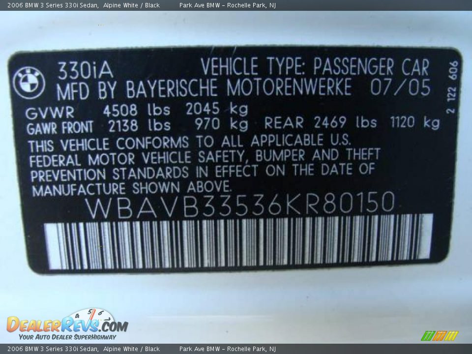 2006 BMW 3 Series 330i Sedan Alpine White / Black Photo #26