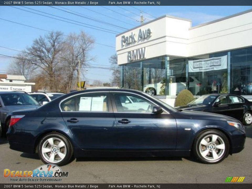 2007 BMW 5 Series 525i Sedan Monaco Blue Metallic / Beige Photo #1