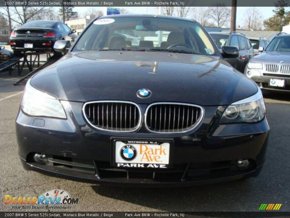 2007 BMW 5 Series 525i Sedan Monaco Blue Metallic / Beige Photo #3
