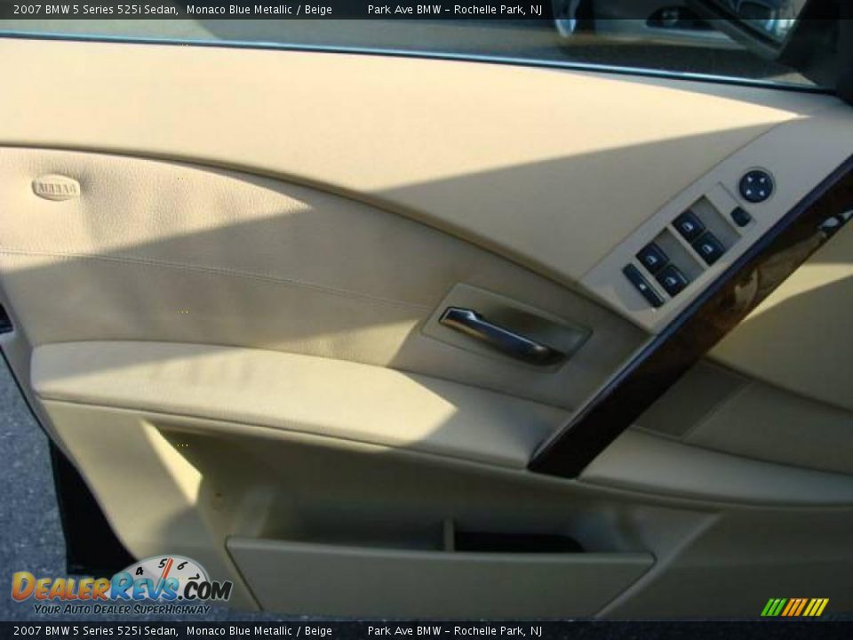 2007 BMW 5 Series 525i Sedan Monaco Blue Metallic / Beige Photo #9