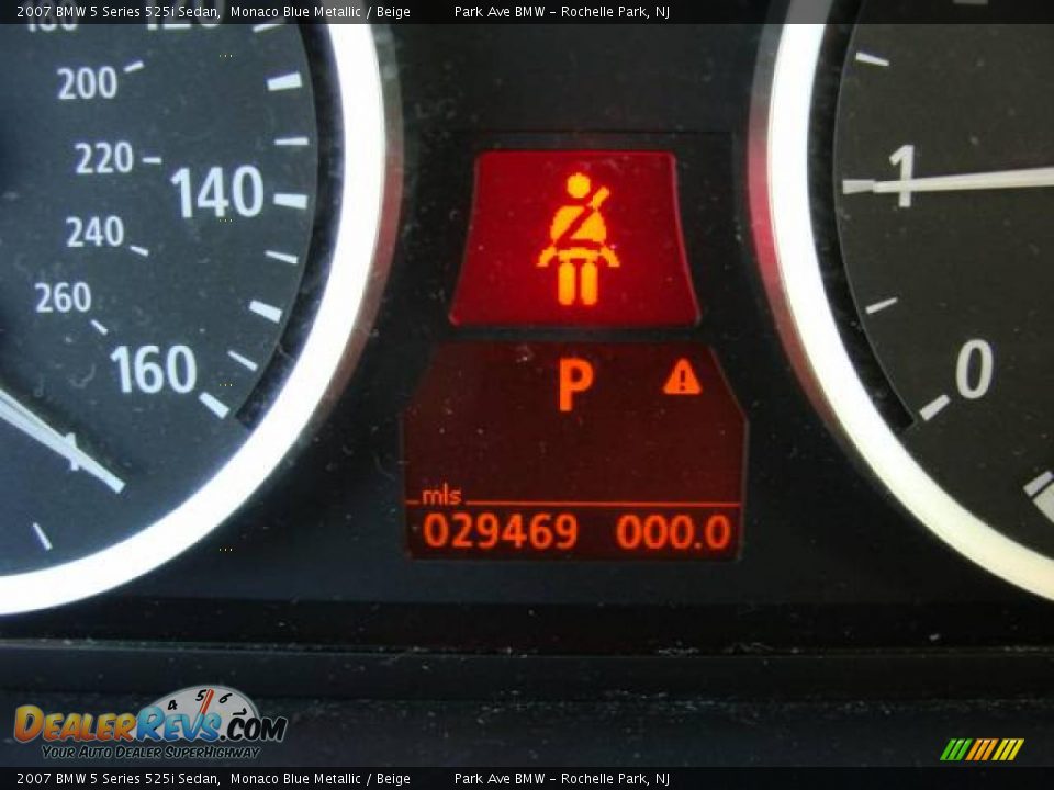 2007 BMW 5 Series 525i Sedan Monaco Blue Metallic / Beige Photo #14