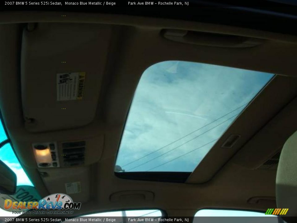 2007 BMW 5 Series 525i Sedan Monaco Blue Metallic / Beige Photo #17