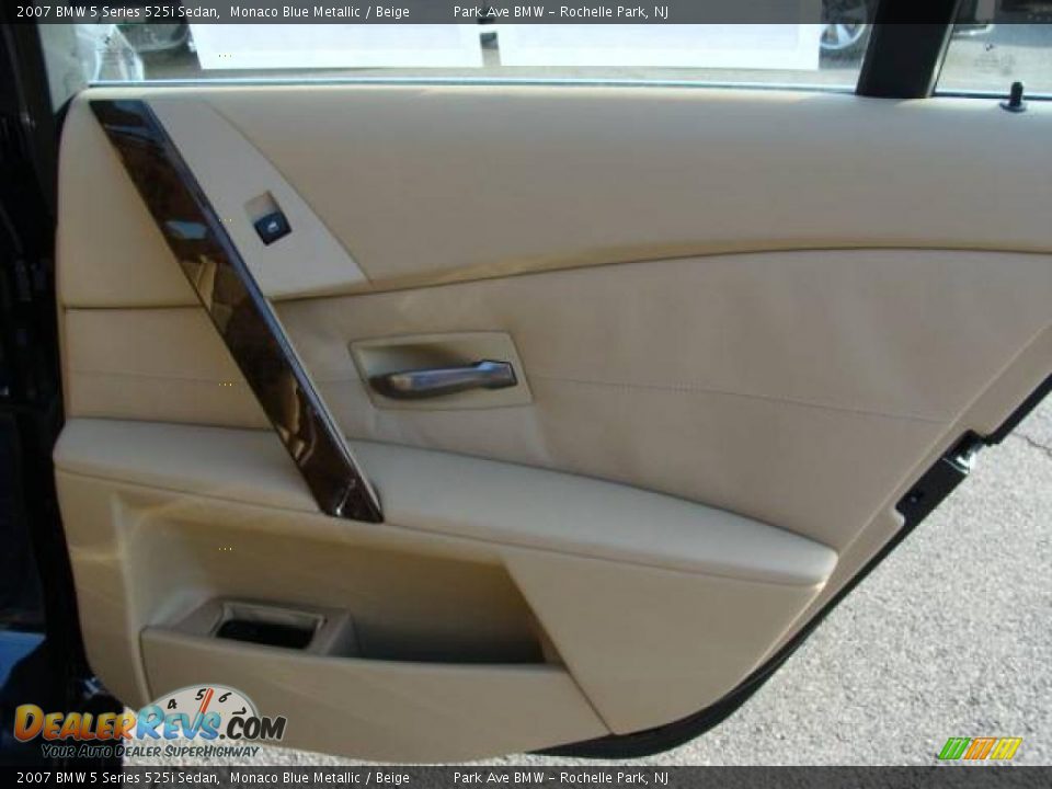 2007 BMW 5 Series 525i Sedan Monaco Blue Metallic / Beige Photo #19