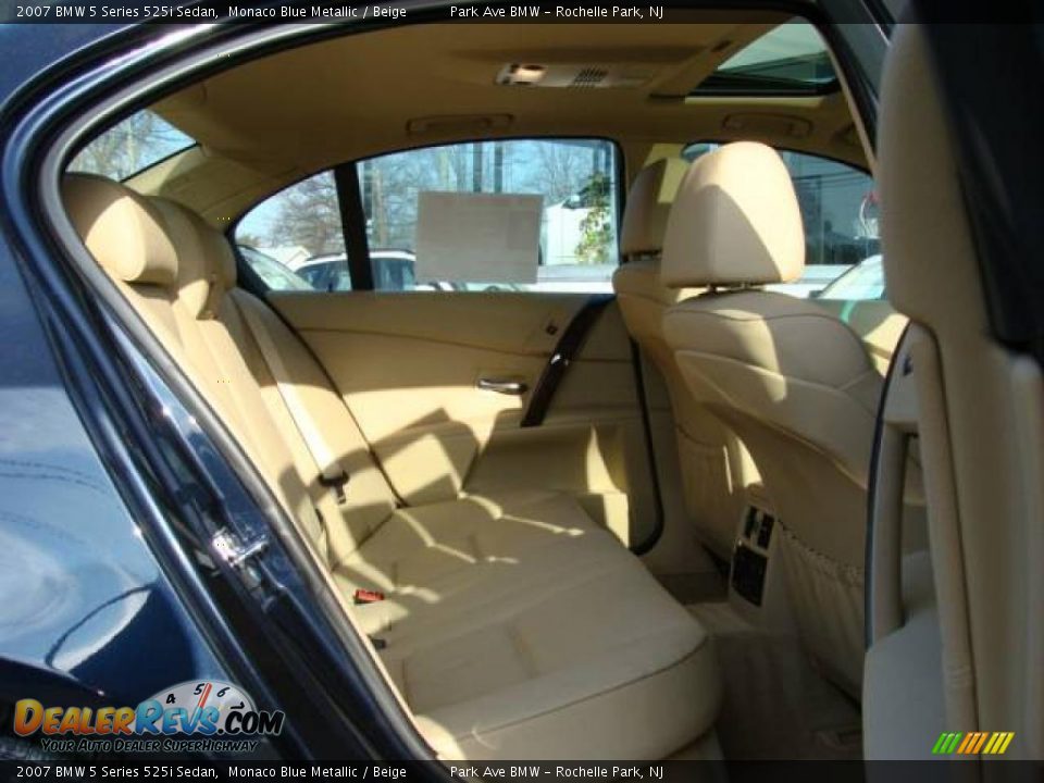 2007 BMW 5 Series 525i Sedan Monaco Blue Metallic / Beige Photo #20