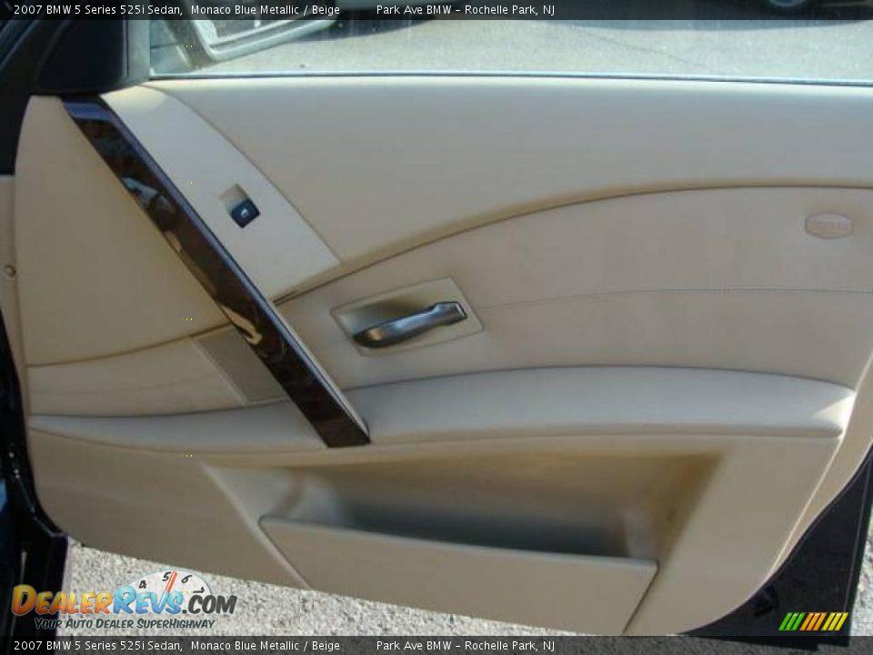 2007 BMW 5 Series 525i Sedan Monaco Blue Metallic / Beige Photo #21