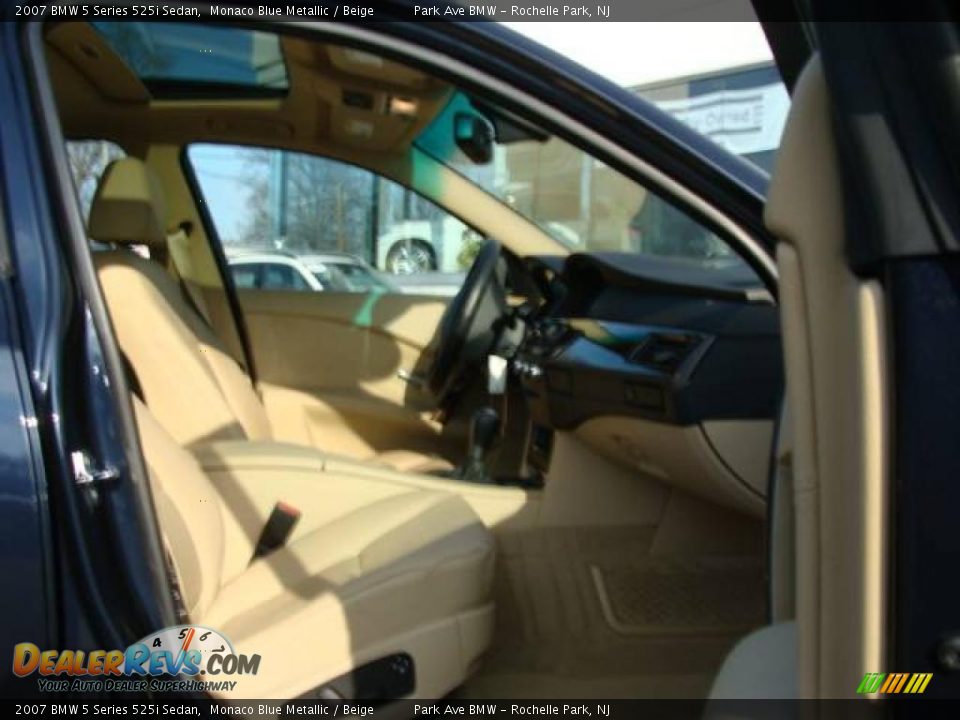 2007 BMW 5 Series 525i Sedan Monaco Blue Metallic / Beige Photo #22