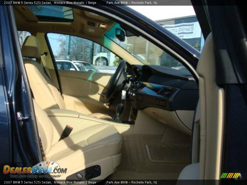 2007 BMW 5 Series 525i Sedan Monaco Blue Metallic / Beige Photo #23