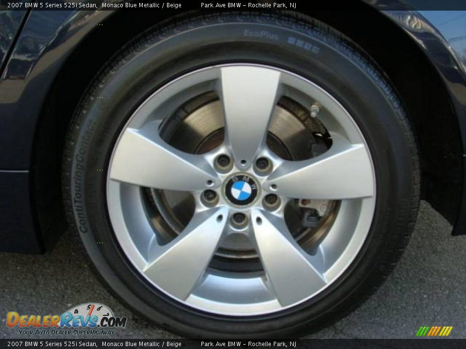 2007 BMW 5 Series 525i Sedan Monaco Blue Metallic / Beige Photo #24