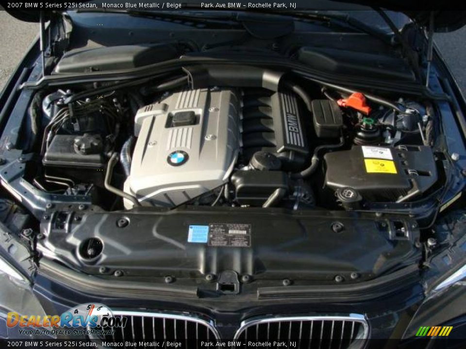 2007 BMW 5 Series 525i Sedan Monaco Blue Metallic / Beige Photo #26