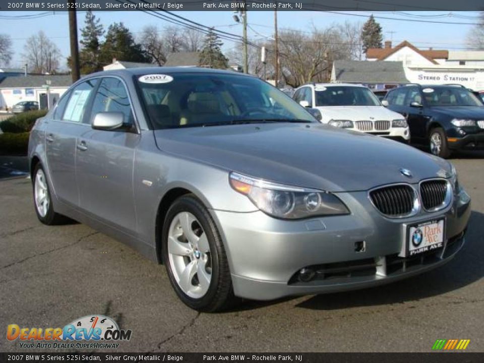 2007 BMW 5 Series 525i Sedan Silver Grey Metallic / Beige Photo #2