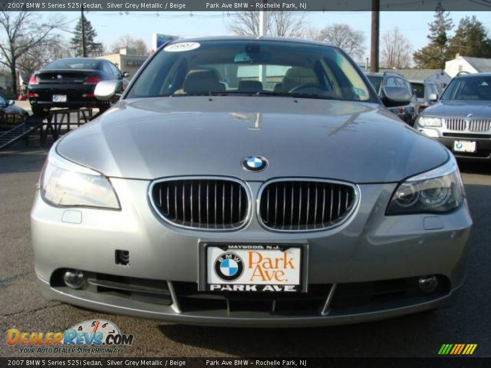2007 BMW 5 Series 525i Sedan Silver Grey Metallic / Beige Photo #3