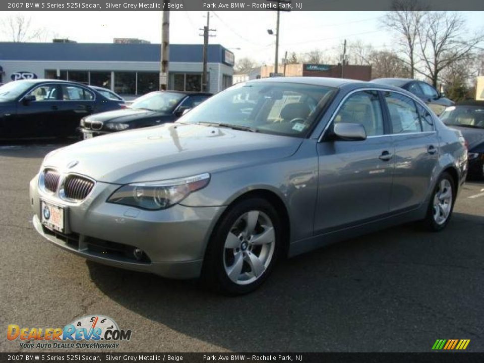 2007 BMW 5 Series 525i Sedan Silver Grey Metallic / Beige Photo #4
