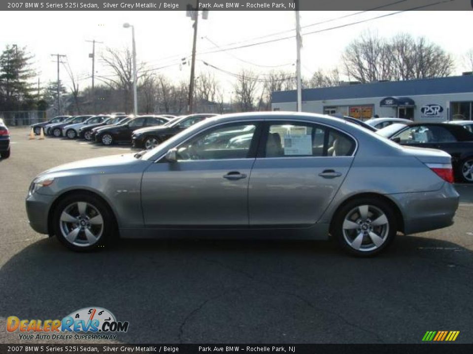 2007 BMW 5 Series 525i Sedan Silver Grey Metallic / Beige Photo #5