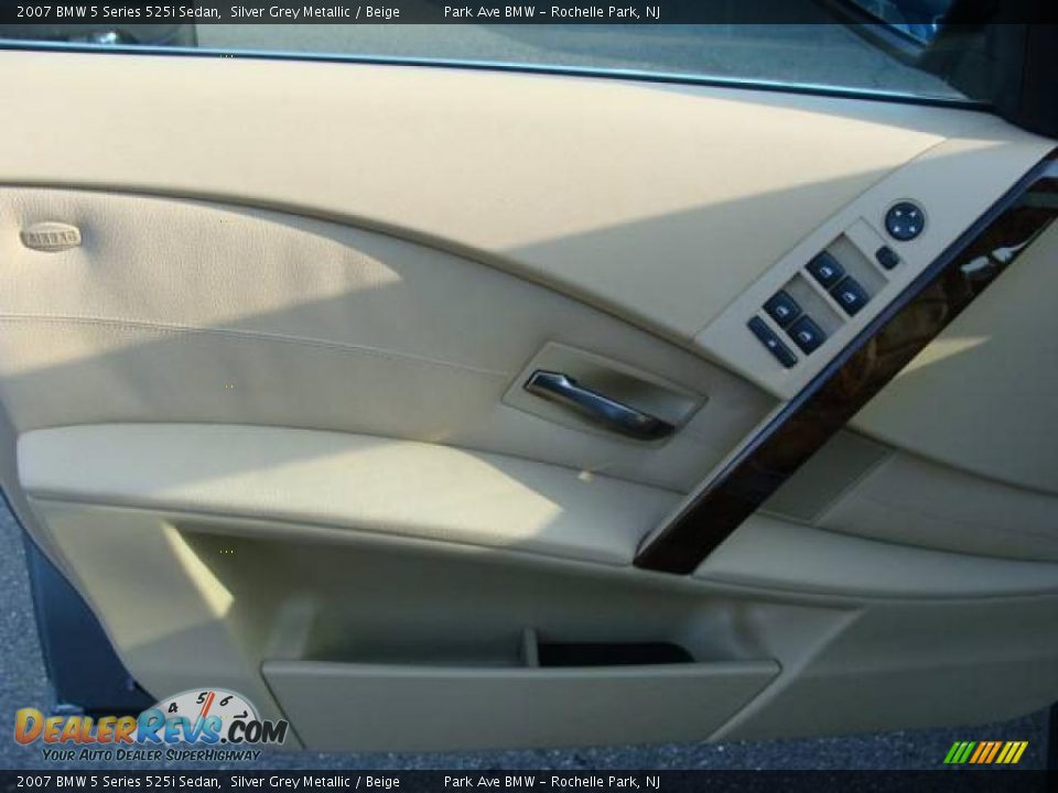 2007 BMW 5 Series 525i Sedan Silver Grey Metallic / Beige Photo #9