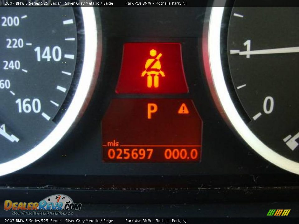 2007 BMW 5 Series 525i Sedan Silver Grey Metallic / Beige Photo #14
